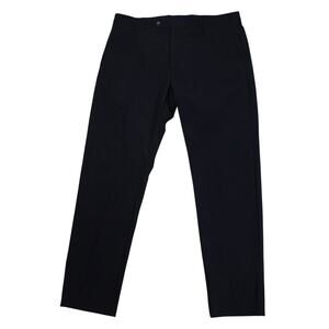 Zanella Noah Dress Pants Mens 36 Active Stretch Navy Blue Italy Classic Office